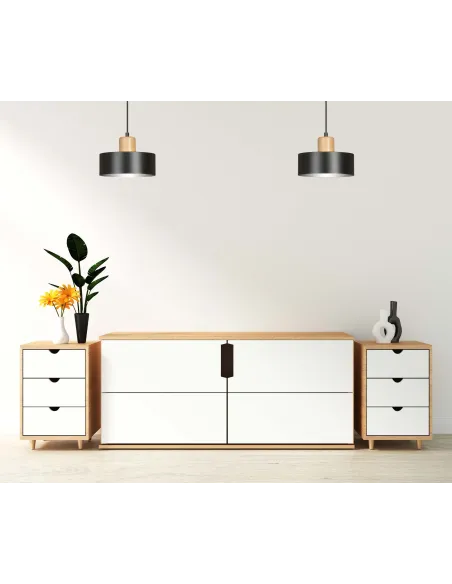 Lampa wisząca TORIN 1 BLACK EMIBIG