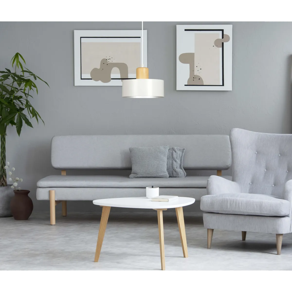 Lampa wisząca TORIN 1 WHITE EMIBIG