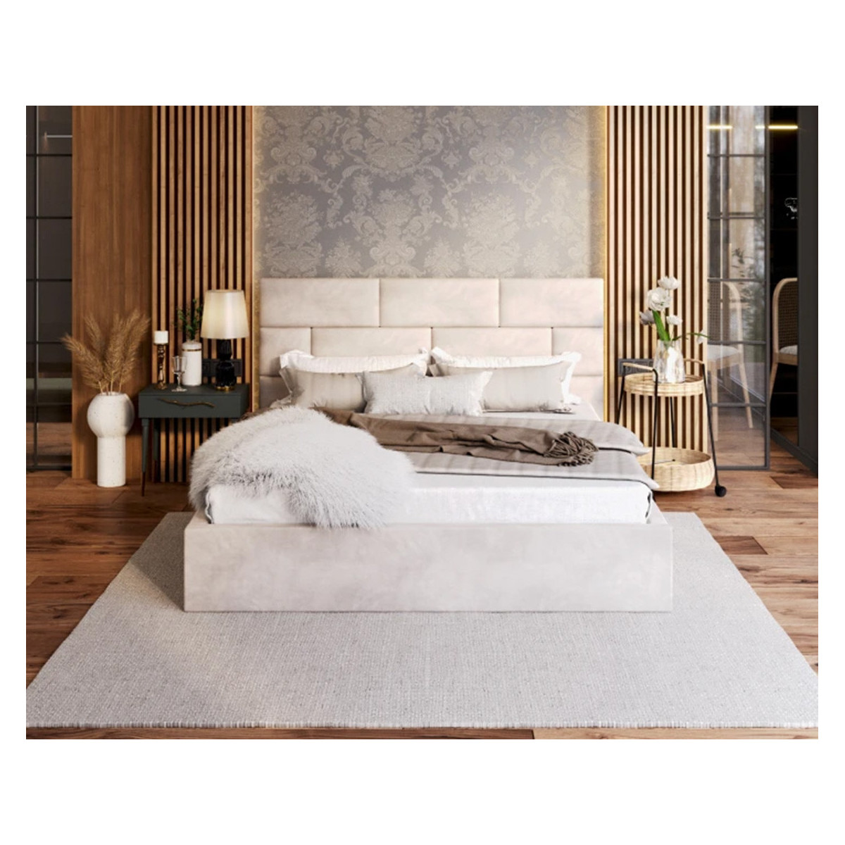 Łóżko tapicerowane PASADENA FDM podnoszone