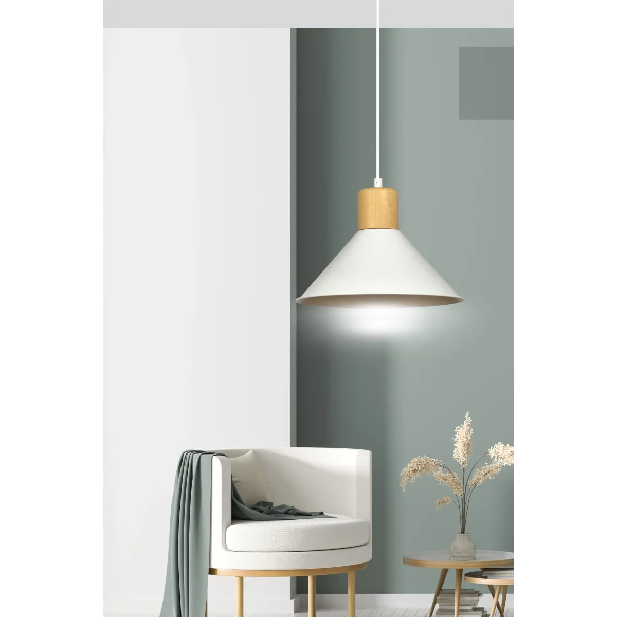 Lampa wisząca ROWEN 1 WHITE EMIBIG