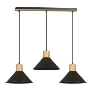 Lampa wisząca ROWEN 3 BLACK EMIBIG