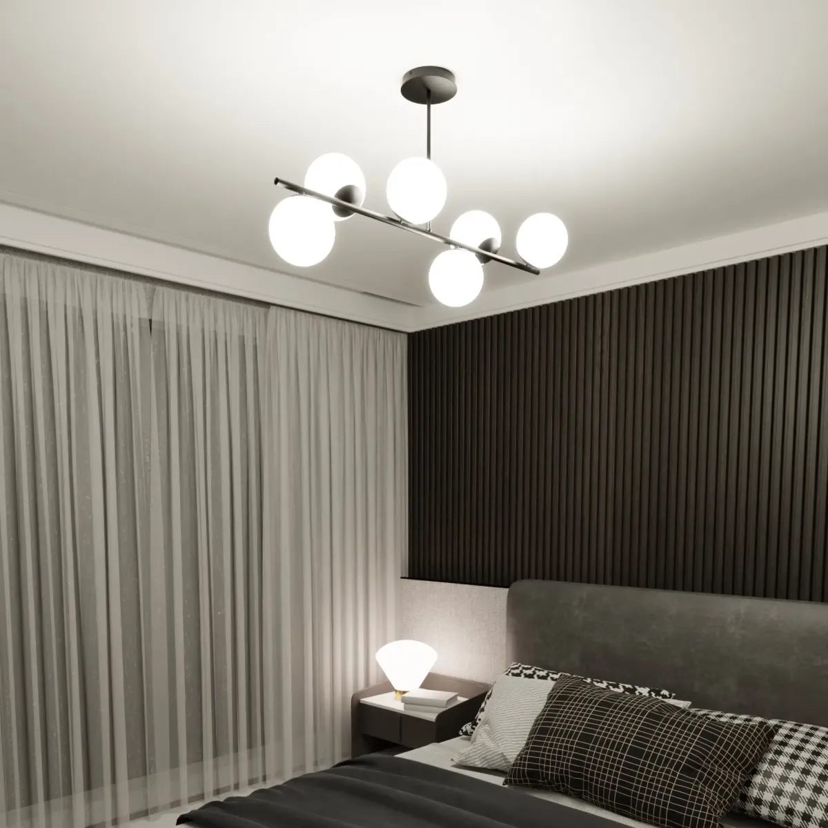 Lampa sufitowa BIOR 6 BLACK EMIBIG