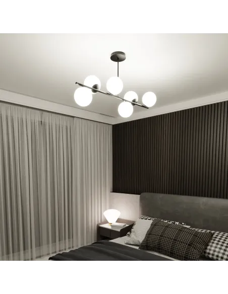 Lampa sufitowa BIOR 6 BLACK EMIBIG