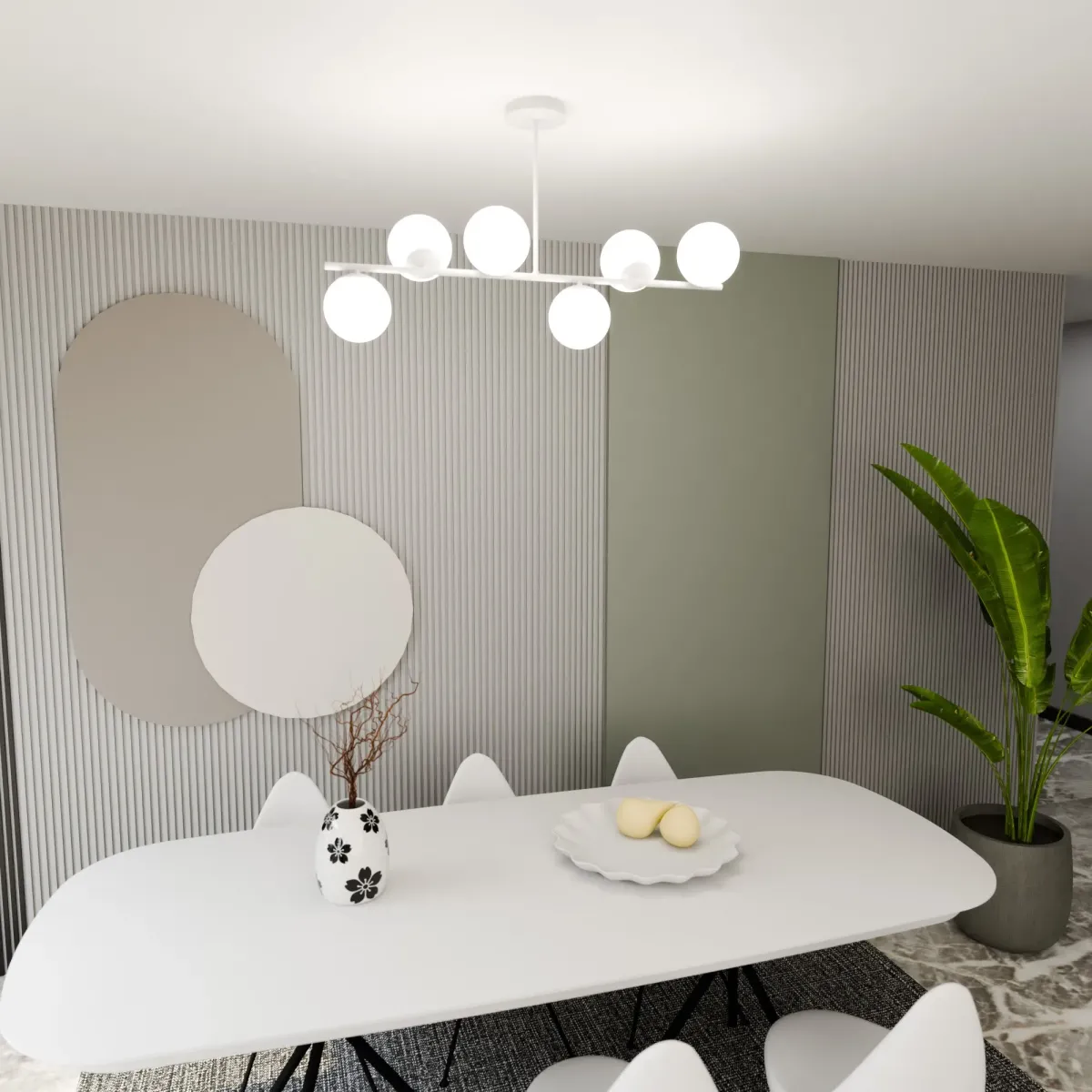 Lampa sufitowa BIOR 6 WHITE EMIBIG