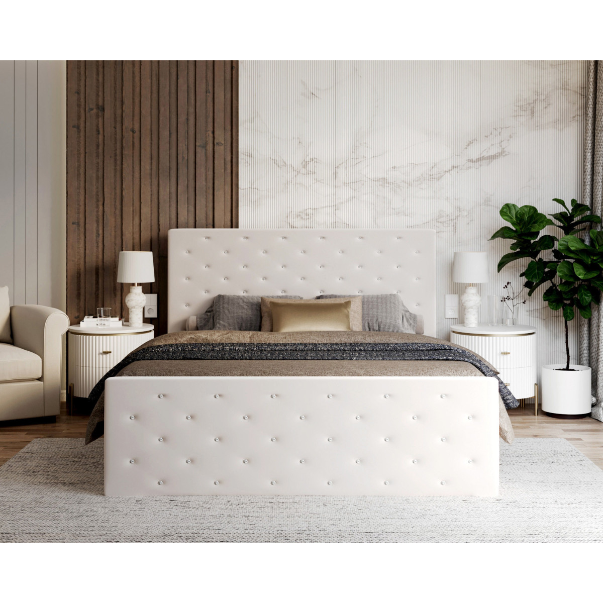 Łóżko tapicerowane PASSION FDM podnoszone