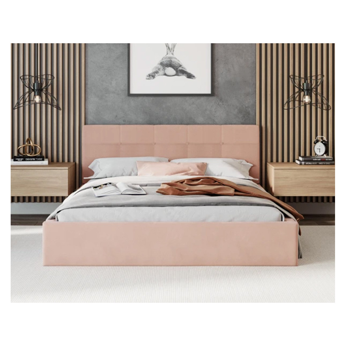 Łóżko tapicerowane RINO FDM podnoszone