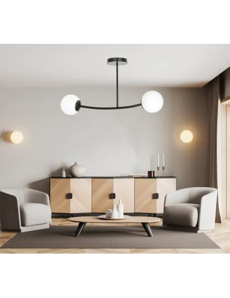 Lampa sufitowa HALLDOR 2 BLACK EMIBIG