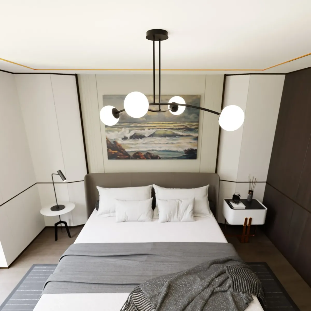 Lampa sufitowa HALLDOR 4 BLACK EMIBIG