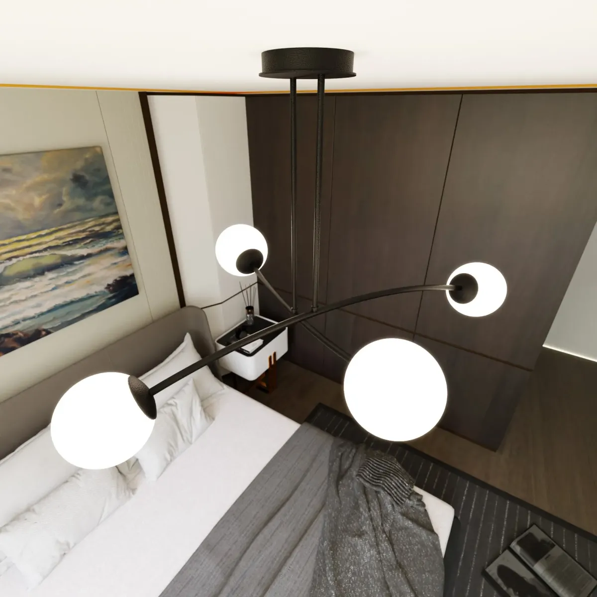 Lampa sufitowa HALLDOR 4 BLACK EMIBIG