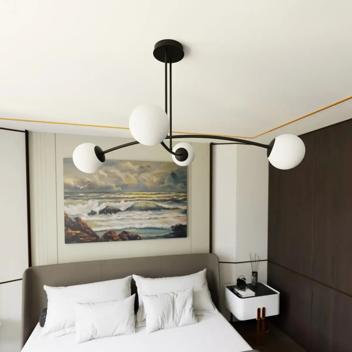 Lampa sufitowa HALLDOR 4 BLACK EMIBIG