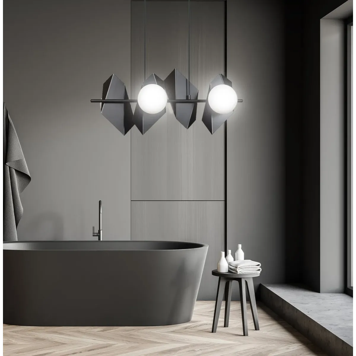 Lampa wisząca DRIFTON 4 BLACK EMIBIG