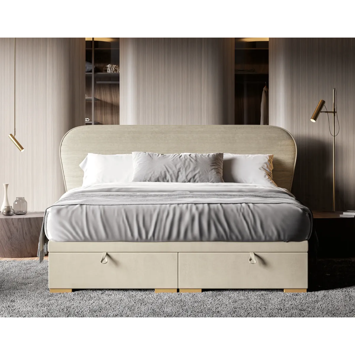 Łóżko kontynentalne BODEMA LAVERTO podnoszone