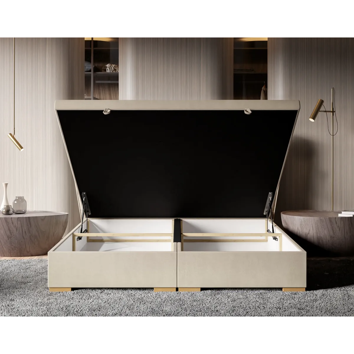 Łóżko kontynentalne BODEMA LAVERTO podnoszone