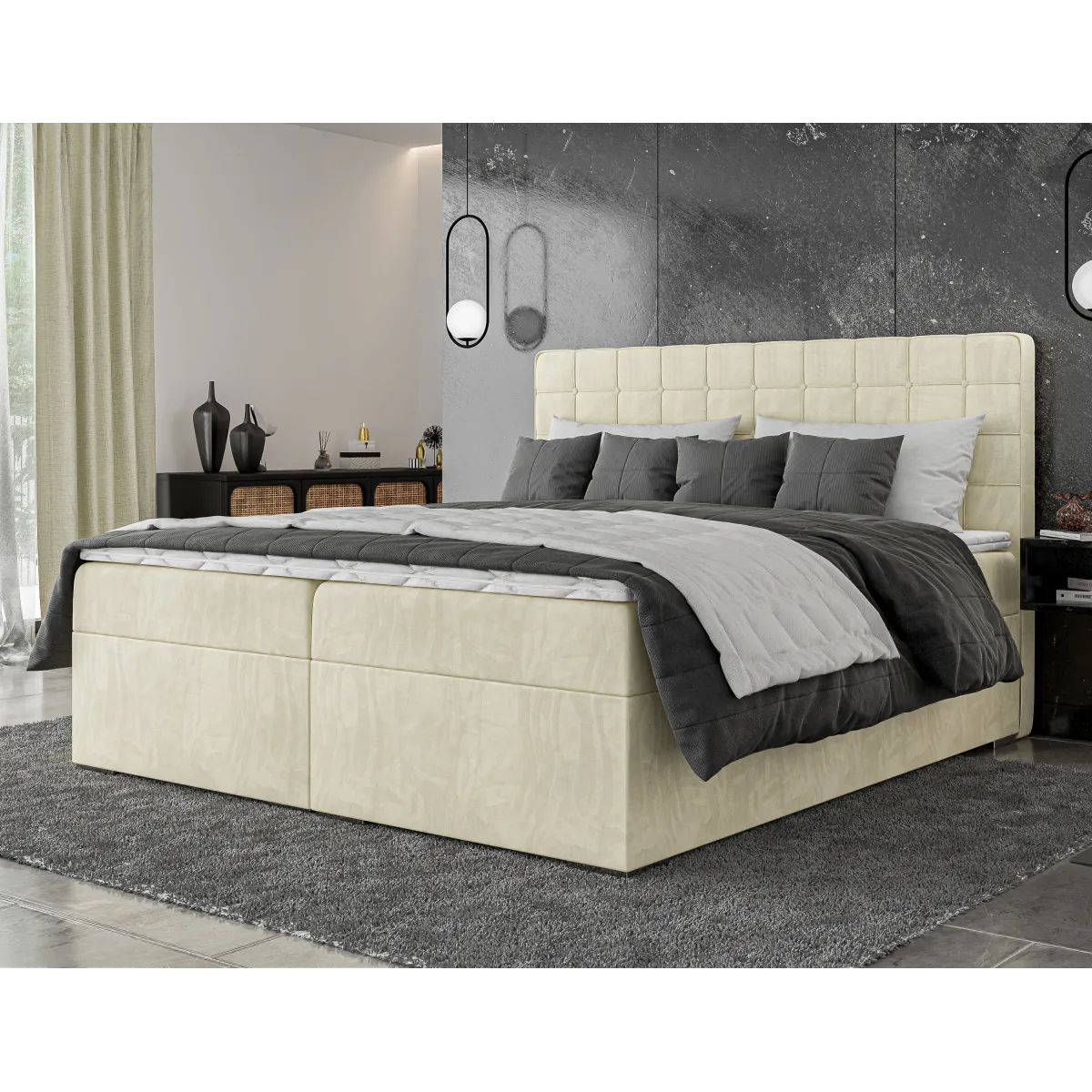 Łóżko kontynentalne CARLO LAVERTO podnoszone