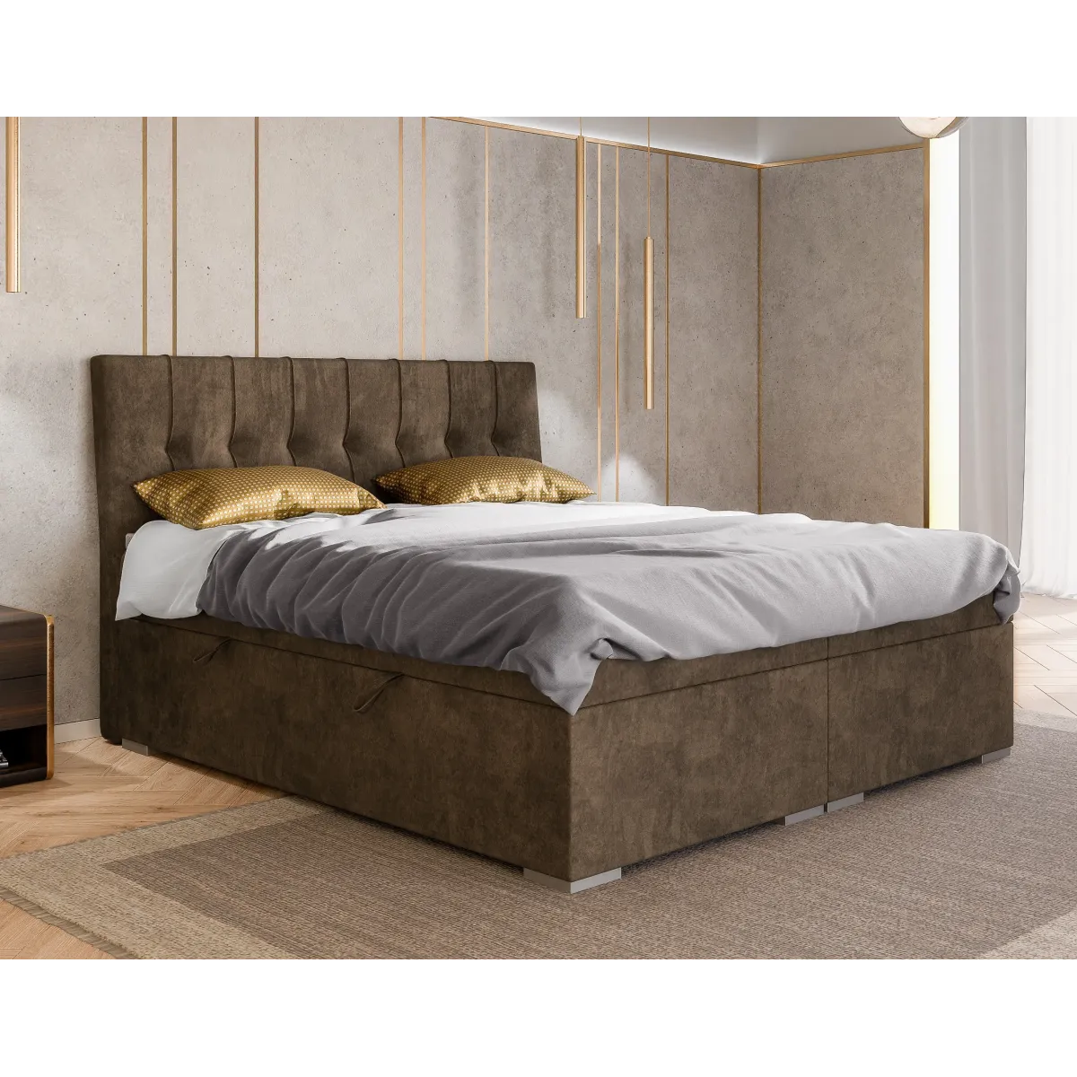 Łóżko kontynentalne DAILY LAVERTO podnoszone