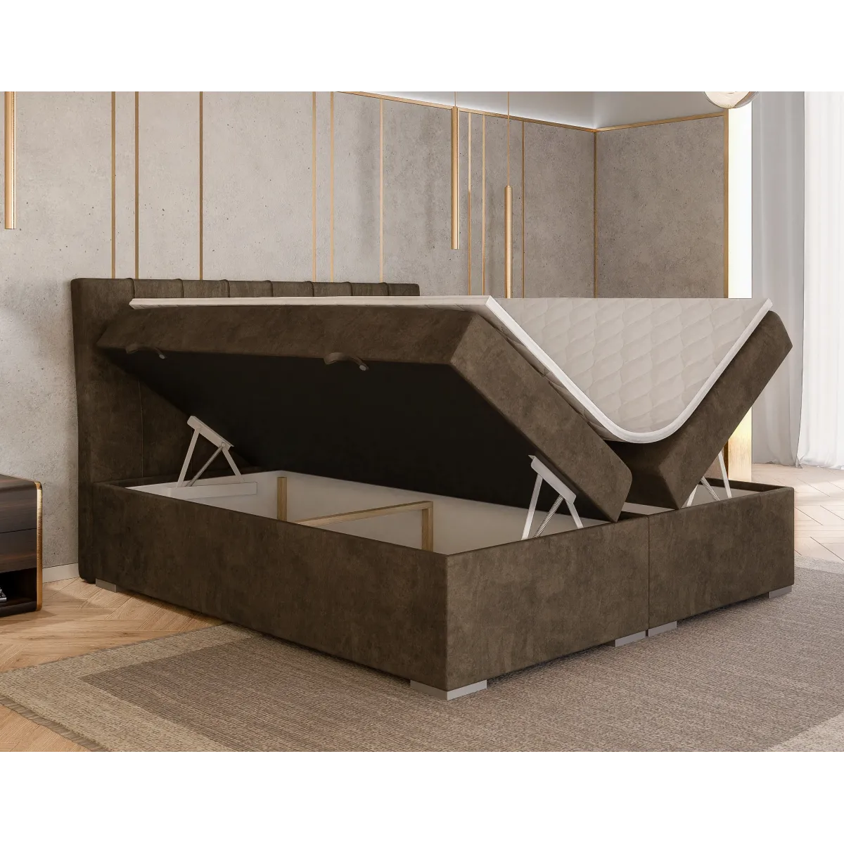 Łóżko kontynentalne DAILY LAVERTO podnoszone