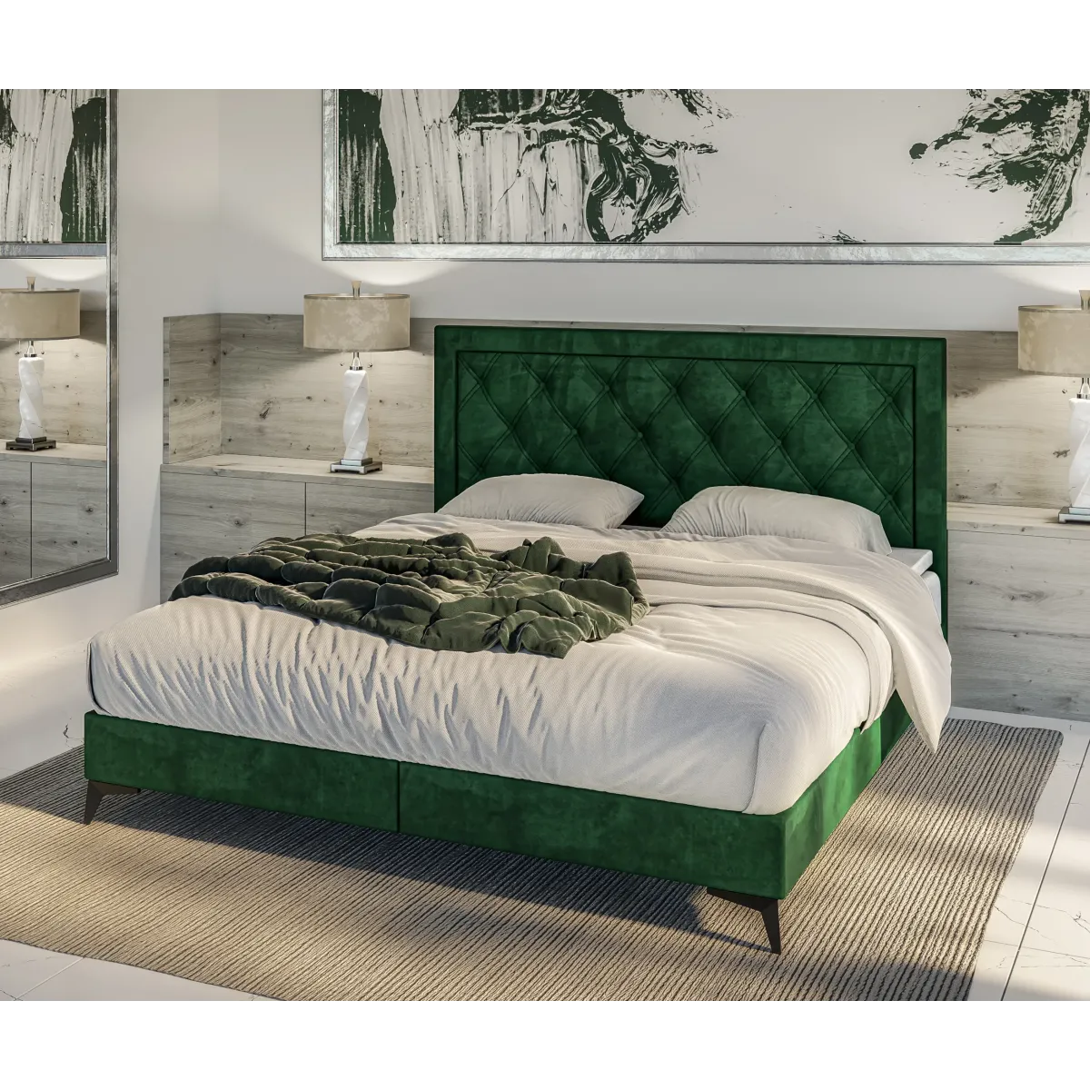 Łóżko kontynentalne DUST LAVERTO podnoszone