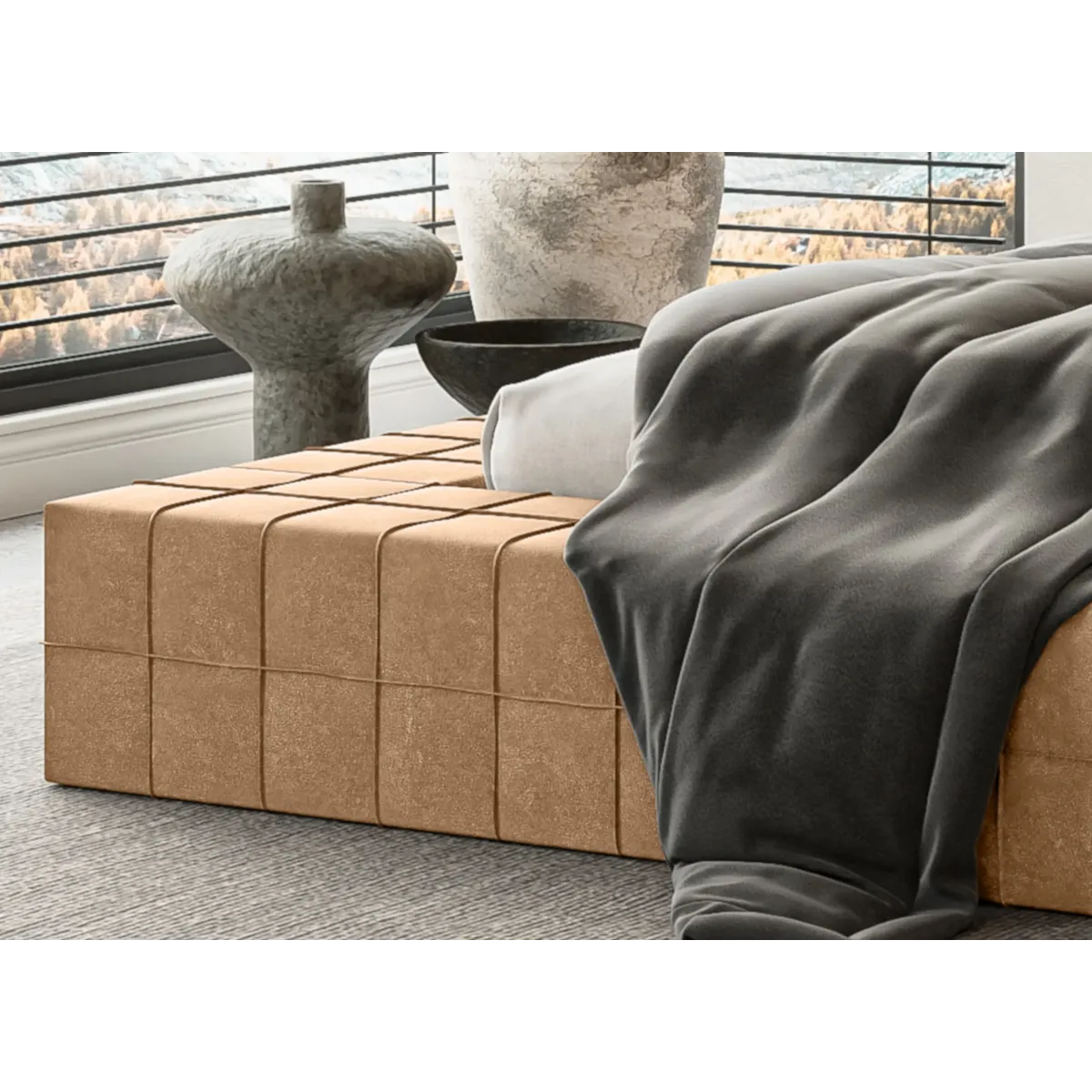 Łóżko tapicerowane EVORA LAVERTO podnoszone