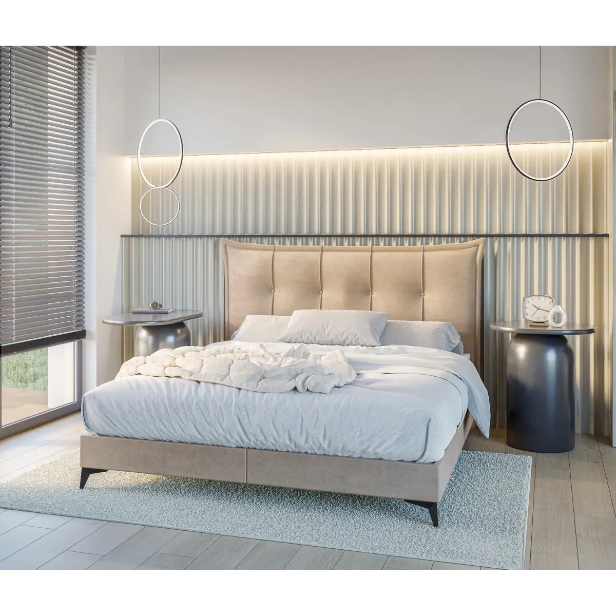 Łóżko kontynentalne FOXY LAVERTO podnoszone