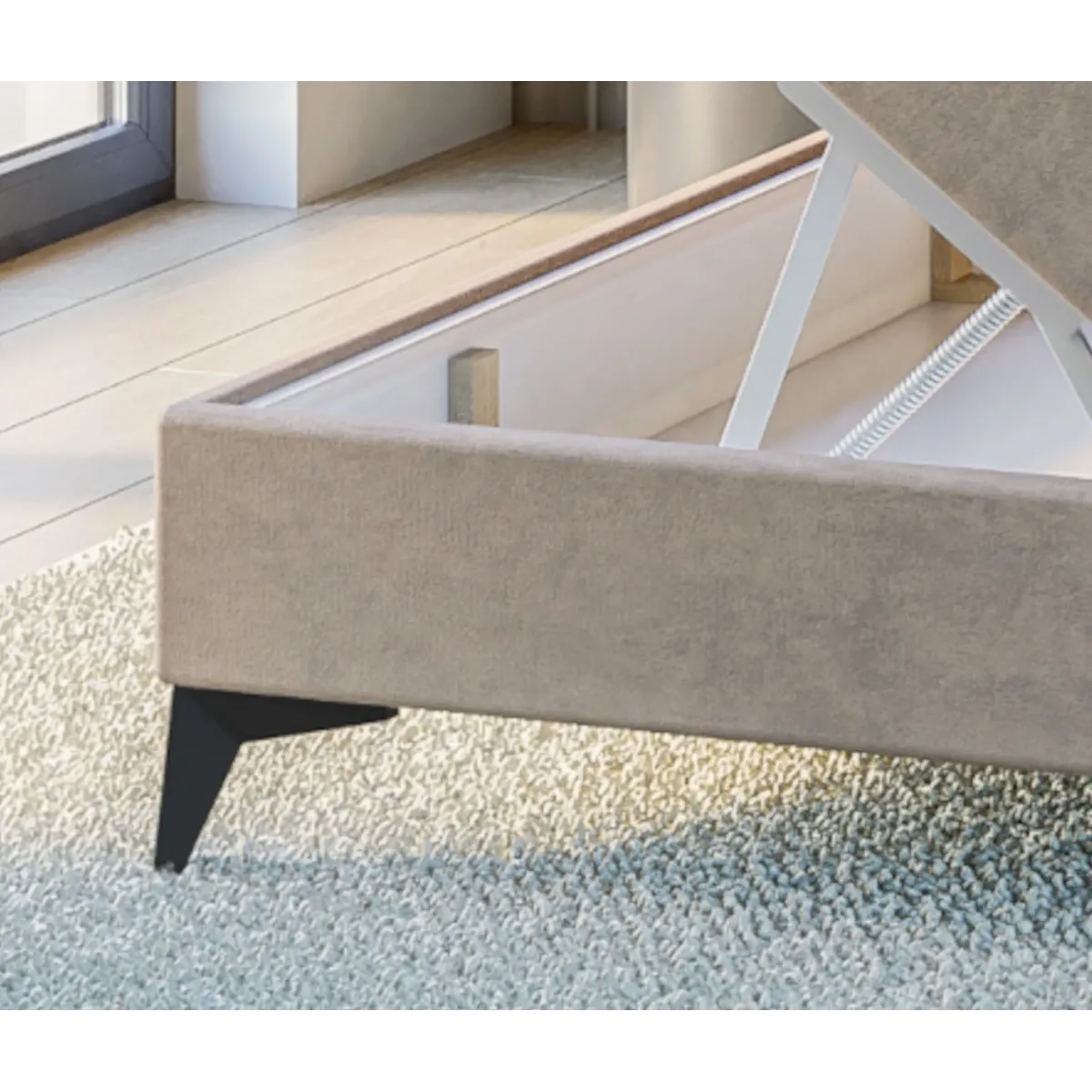 Łóżko kontynentalne FOXY LAVERTO podnoszone