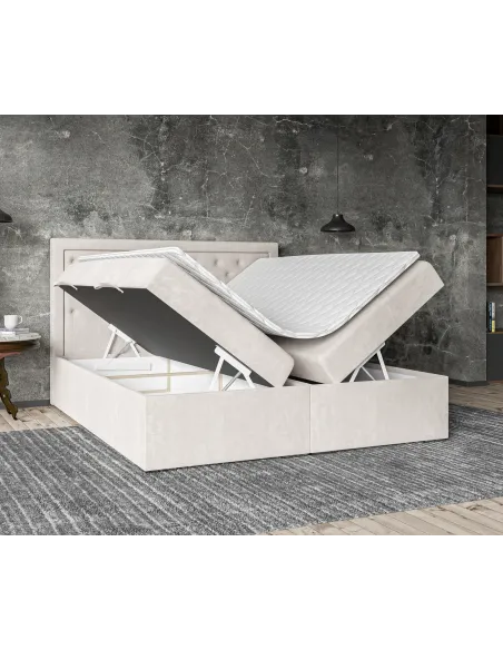 Łóżko kontynentalne GLAMOUR LAVERTO podnoszone