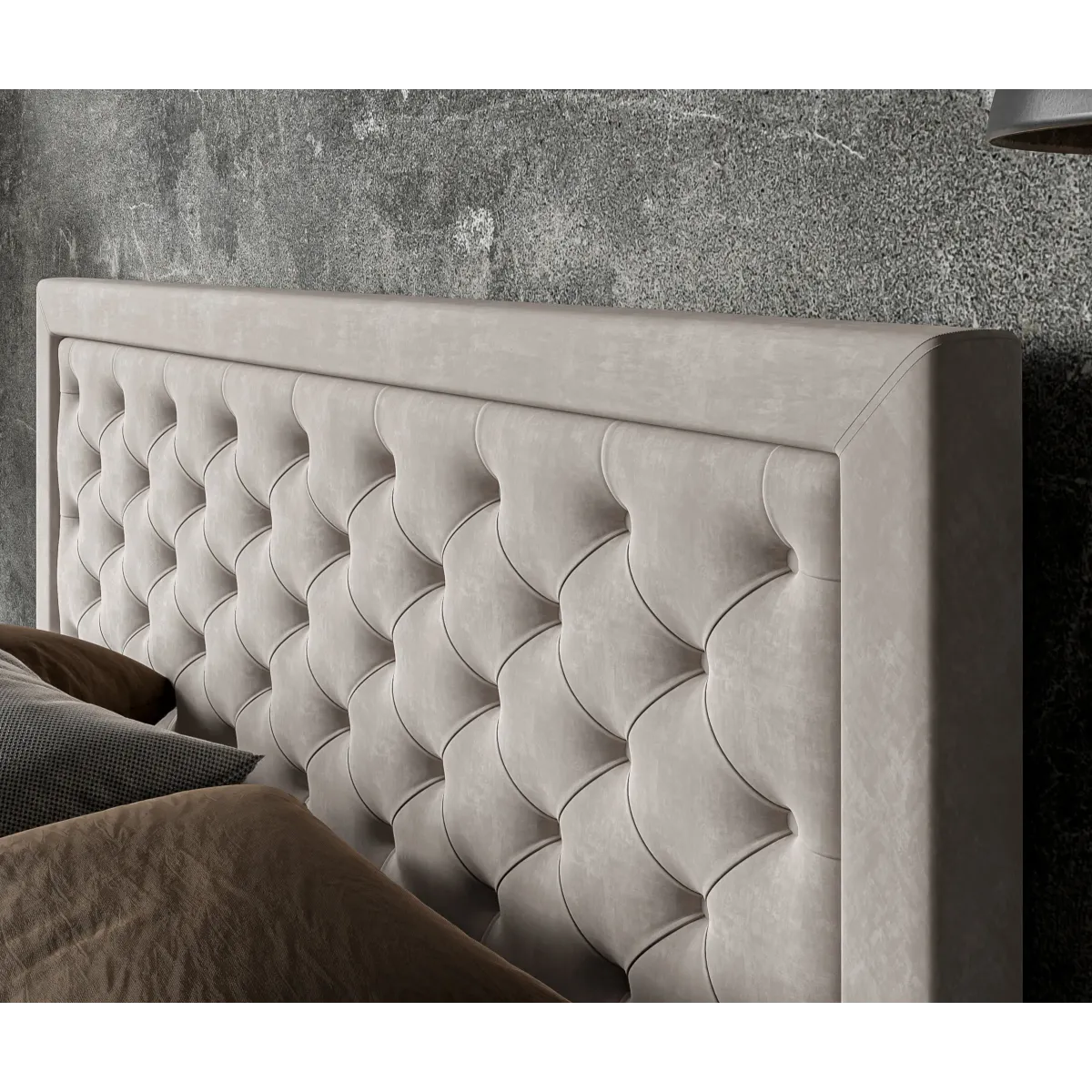 Łóżko kontynentalne GLAMOUR LAVERTO podnoszone