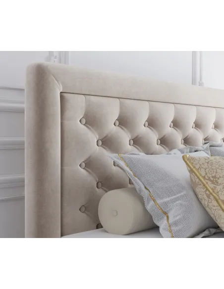 Łóżko kontynentalne GLAMOUR LAVERTO podnoszone