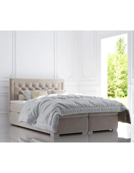 Łóżko kontynentalne GLAMOUR LAVERTO podnoszone