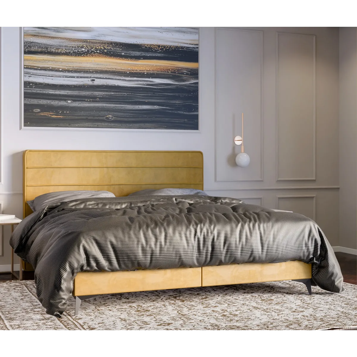 Łóżko kontynentalne HORIZO LAVERTO podnoszone