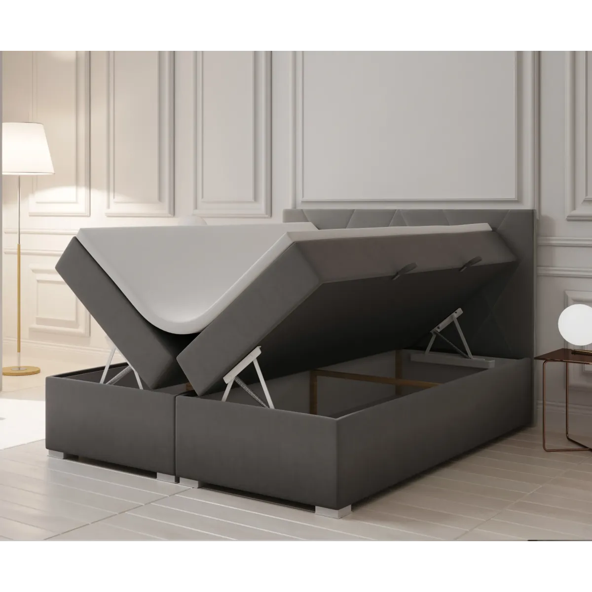 Łóżko kontynentalne LARA LAVERTO podnoszone