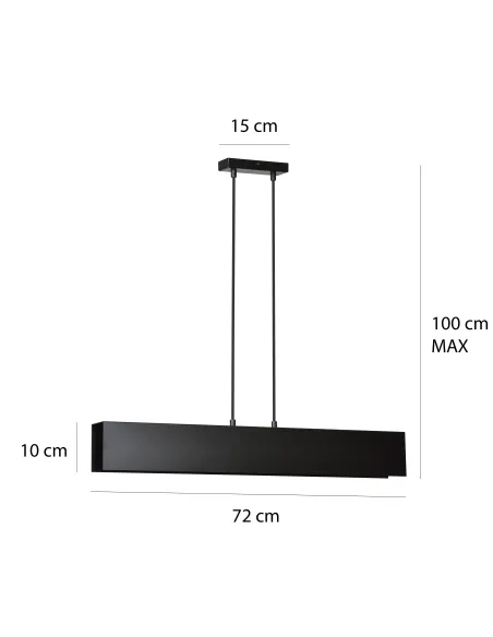 Lampa wisząca GENTOR 3 BLACK EMIBIG