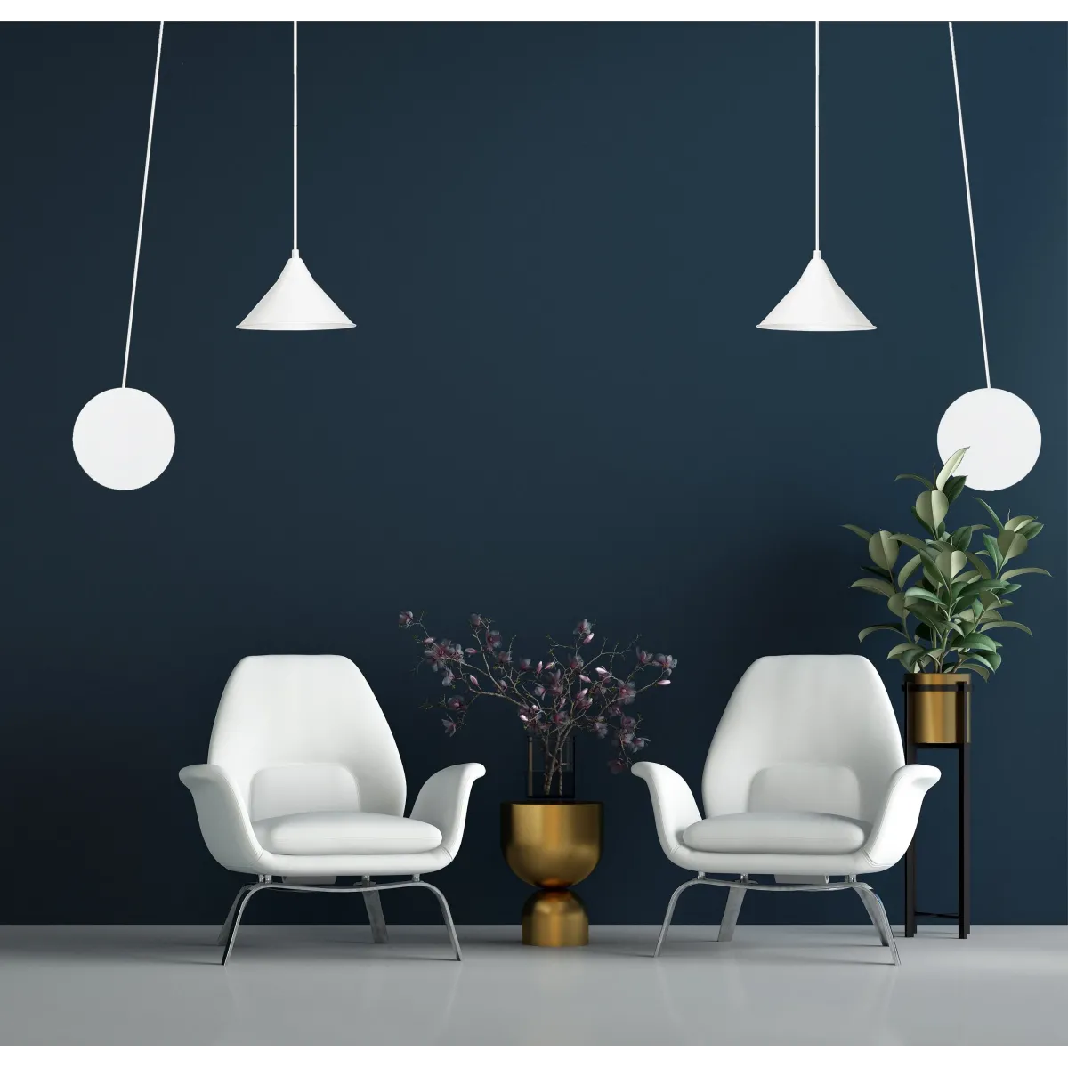 lampa wisząca ABRAMO 1 WHITE EMIBIG