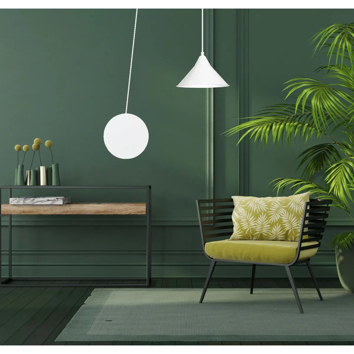 lampa wisząca ABRAMO 1 WHITE EMIBIG