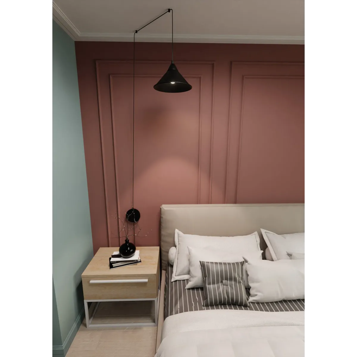 lampa wisząca ABRAMO 1 BLACK EMIBIG