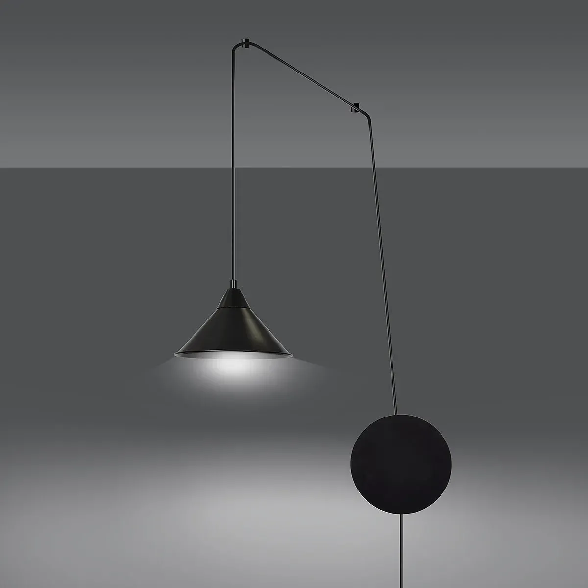 lampa wisząca ABRAMO 1 BLACK EMIBIG