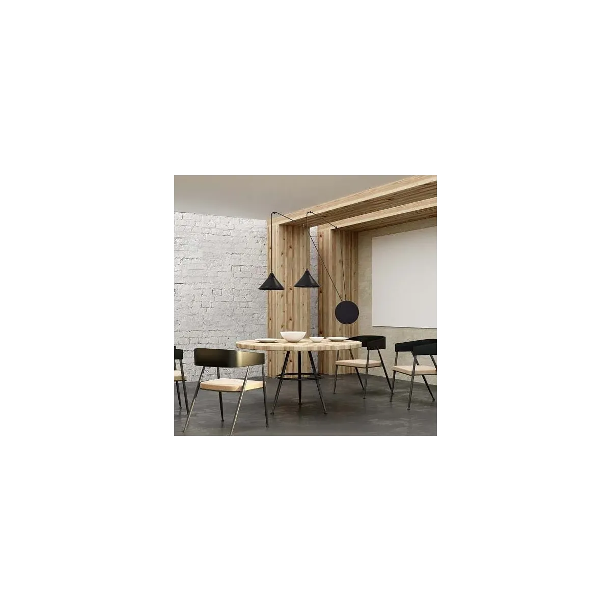 lampa wisząca ABRAMO 2 BLACK EMIBIG