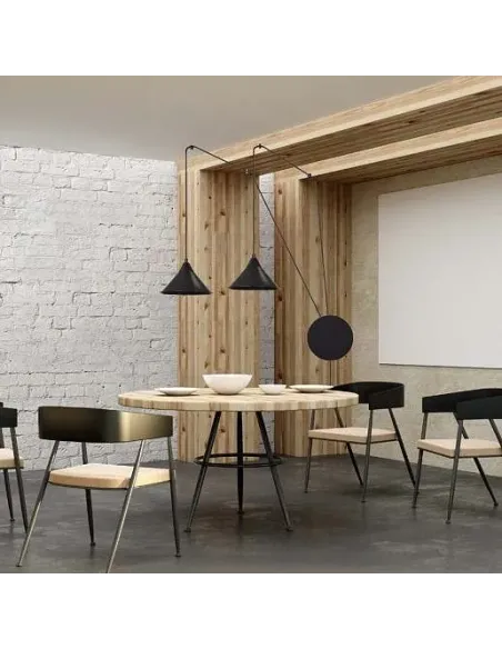 lampa wisząca ABRAMO 2 BLACK EMIBIG