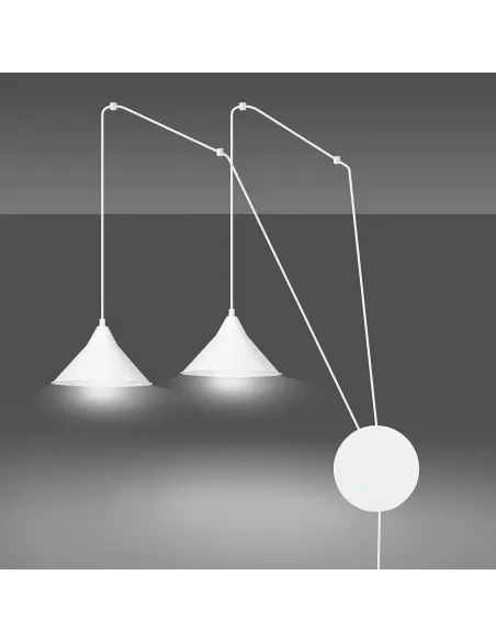 lampa wisząca ABRAMO 2 WHITE EMIBIG