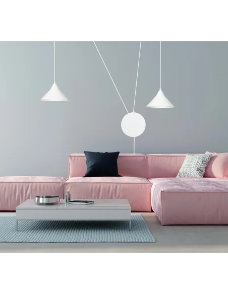 lampa wisząca ABRAMO 2 WHITE EMIBIG