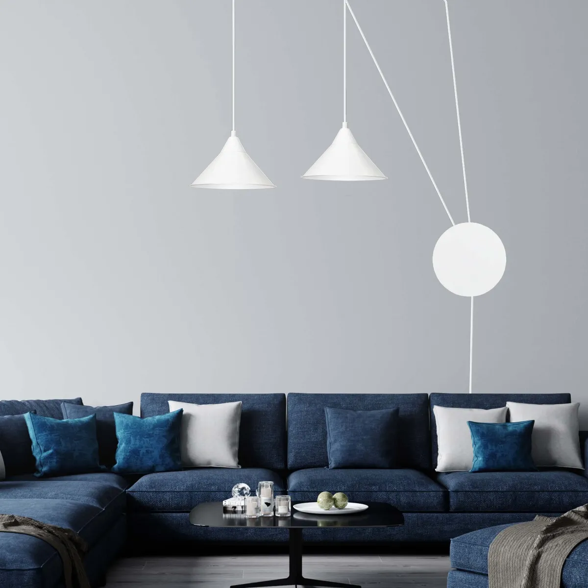 lampa wisząca ABRAMO 2 WHITE EMIBIG