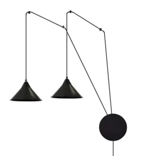 lampa wisząca ABRAMO 2 BLACK EMIBIG