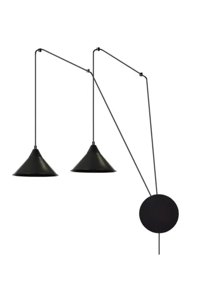 lampa wisząca ABRAMO 2 BLACK EMIBIG