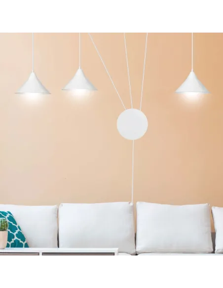 lampa wisząca ABRAMO 3 WHITE EMIBIG