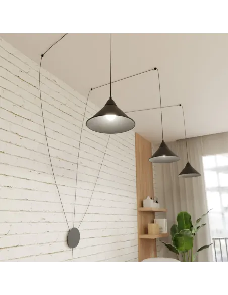 lampa wisząca ABRAMO 3 BLACK EMIBIG