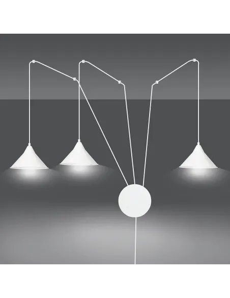 lampa wisząca ABRAMO 3 WHITE EMIBIG