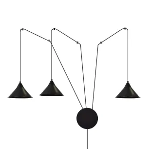 lampa wisząca ABRAMO 3 BLACK EMIBIG