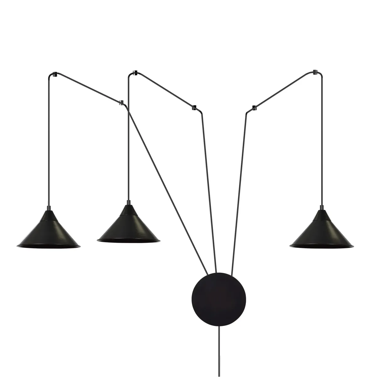lampa wisząca ABRAMO 3 BLACK EMIBIG