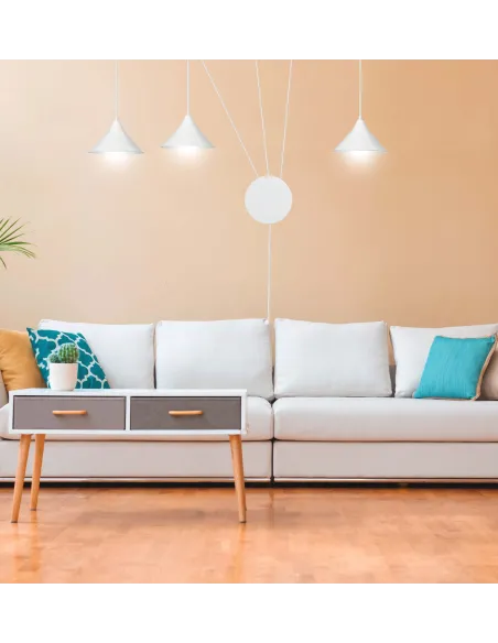 lampa wisząca ABRAMO 3 WHITE EMIBIG