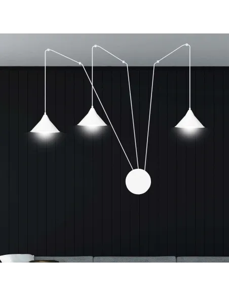 lampa wisząca ABRAMO 3 WHITE EMIBIG