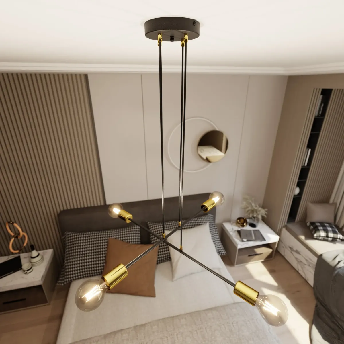 lampa wisząca VESIO 4 BLACK EMIBIG